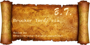 Brucker Terézia névjegykártya
